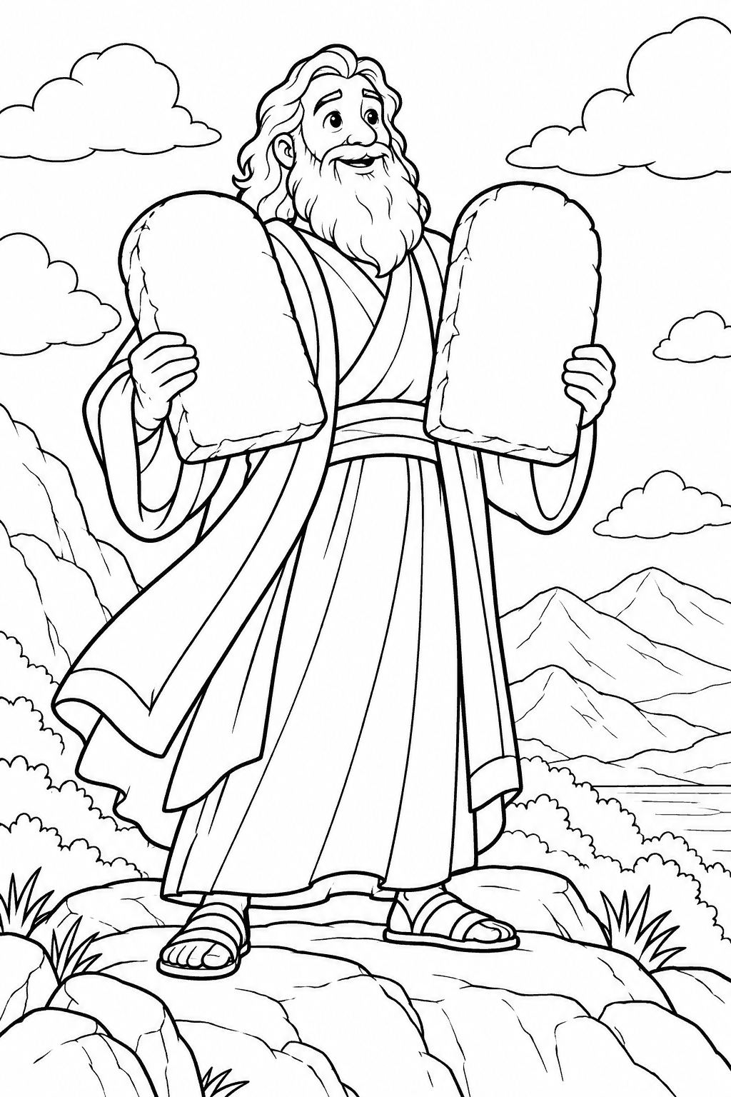Desenho para colorir: As tábuas da lei