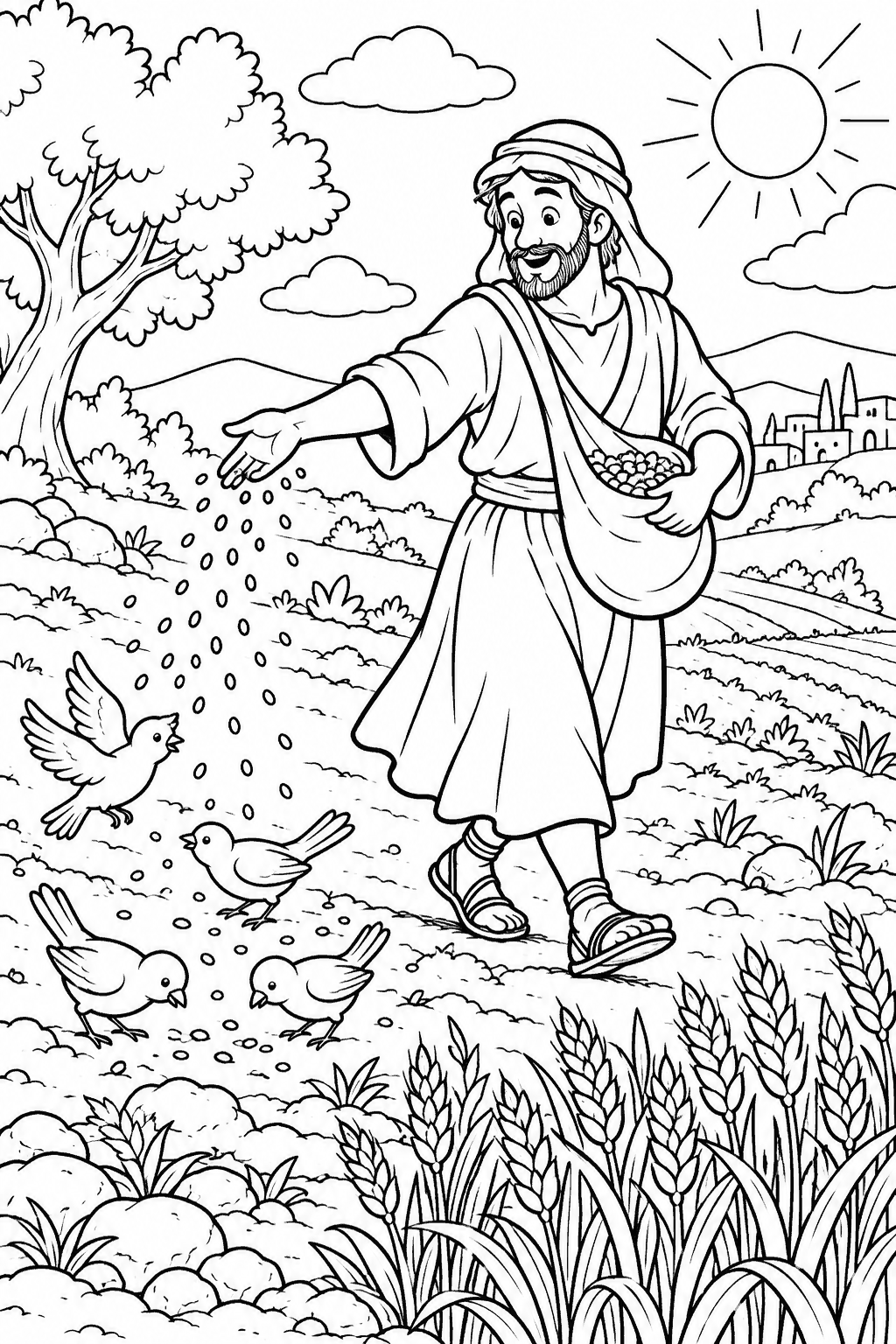 Desenho para colorir: O semeador