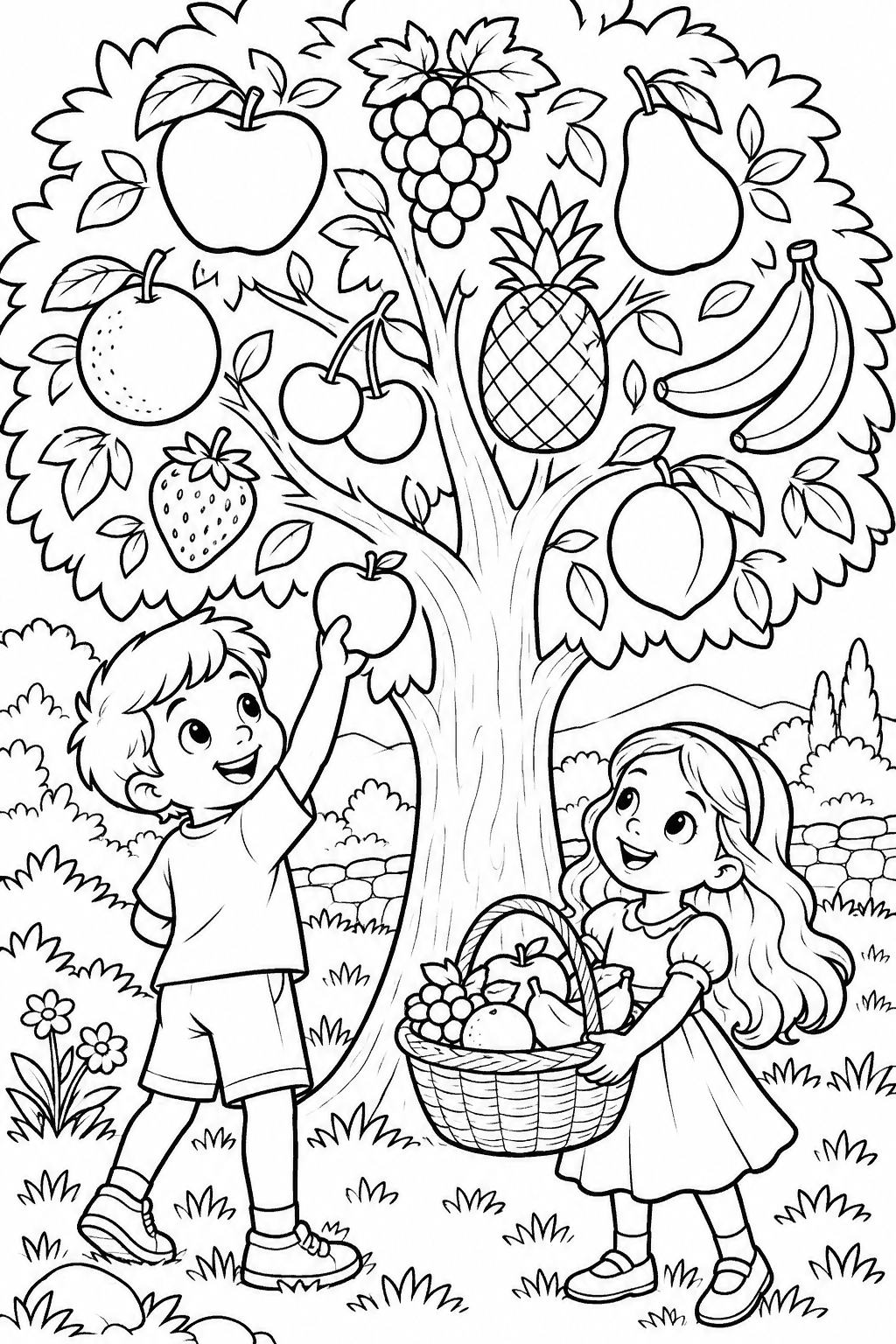 Desenho para colorir: Frutos do Espírito
